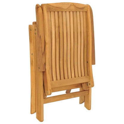 vidaXL Reclining Patio Chairs with Cushions Outdoor Furniture Solid Wood Teak - Outdoor Chairs