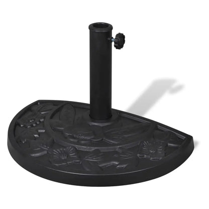 vidaXL Resin Half Round Parasol Base - Parasol Base