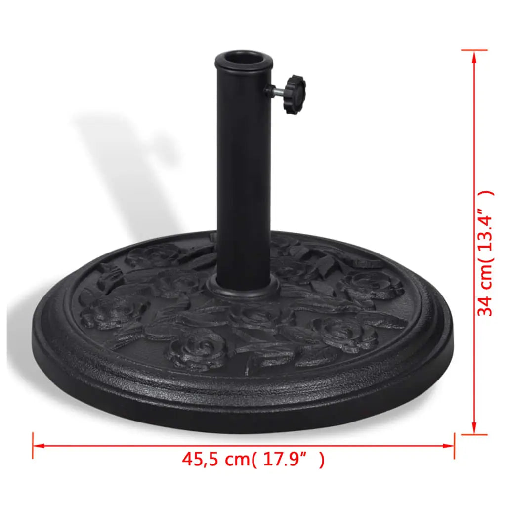 vidaXL Resin Round Parasol Base - Round - Umbrella Base