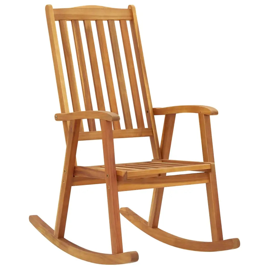 vidaXL Rocking Chair Outdoor Rocking Chair with Cushions Solid Wood Acacia - Rocking Chair