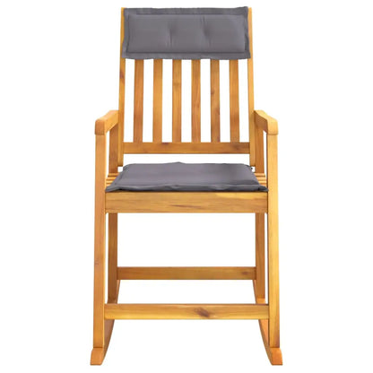 vidaXL Rocking Chair Wooden Rocking Chair with Cushions Solid Wood Acacia - Rocking Chair