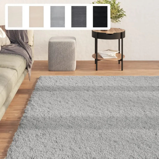 vidaXL Shaggy Rug Washable Anti Slip Area Rug Soft Fluffy Carpet Polyester - Black / 47.2’’ x 72’’ - Home & Garden >