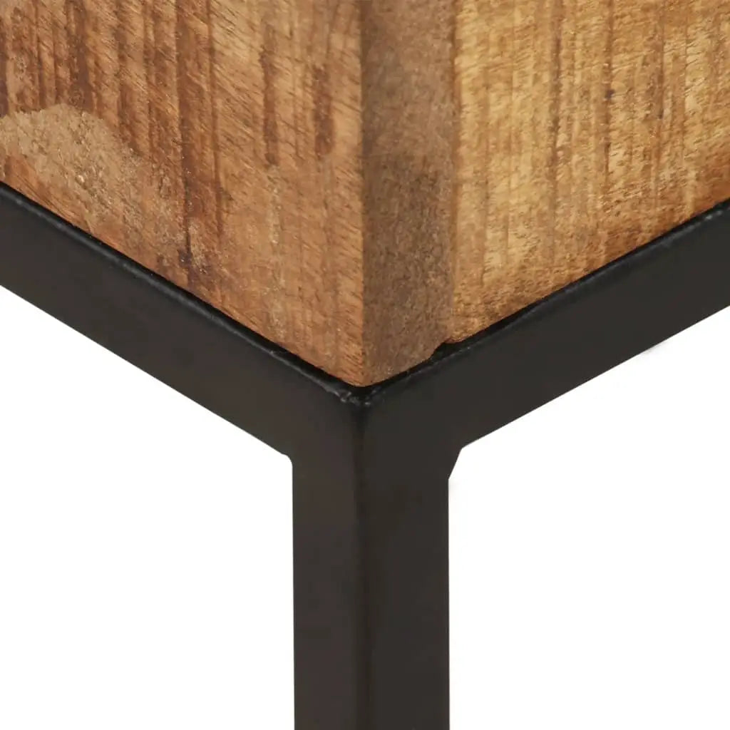 vidaXL Side Table 11.8’’x11.8’’x13’’ Rough Mango Wood - Furniture > Tables > Accent Tables > End Tables
