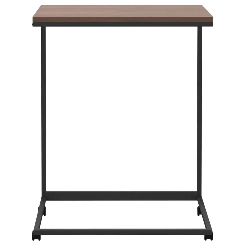 vidaXL Side Table with Wheels Black 21.7’’x13.8’’x27.6’’ Engineered Wood - Furniture > Tables > Accent Tables > Coffee
