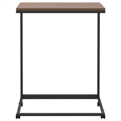 vidaXL Side Table with Wheels Black 21.7’’x13.8’’x27.6’’ Engineered Wood - Furniture > Tables > Accent Tables > Coffee