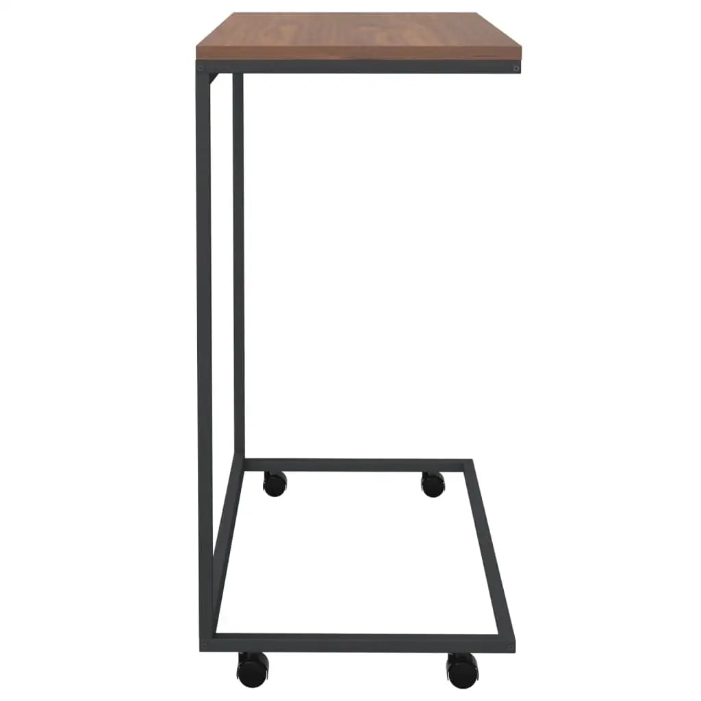 vidaXL Side Table with Wheels Black 21.7’’x13.8’’x27.6’’ Engineered Wood - Furniture > Tables > Accent Tables > Coffee