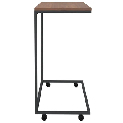 vidaXL Side Table with Wheels Black 21.7’’x13.8’’x27.6’’ Engineered Wood - Furniture > Tables > Accent Tables > Coffee