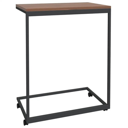 vidaXL Side Table with Wheels Black 21.7’’x13.8’’x27.6’’ Engineered Wood - Furniture > Tables > Accent Tables > Coffee
