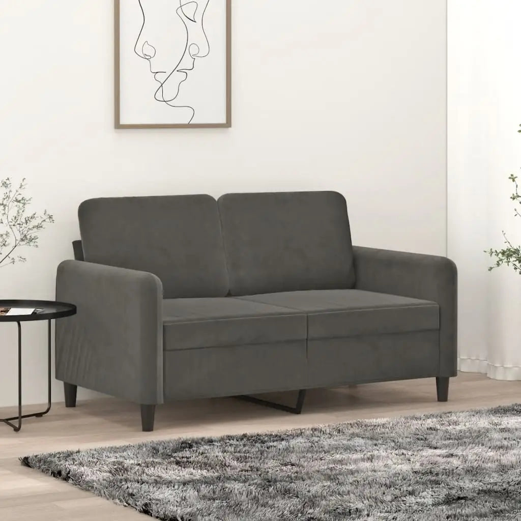 vidaXL Sofa Chair Living Room Accent Upholstered Chair with Armrest Velvet - Dark gray / 54.3’’ x 30.3’’ x 31.5’’