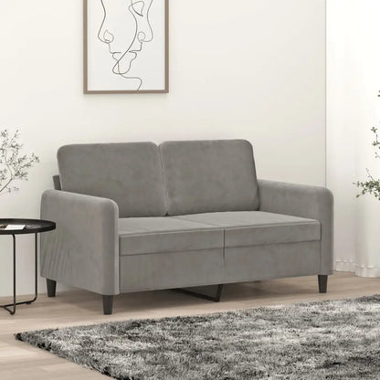 vidaXL Sofa Chair Living Room Accent Upholstered Chair with Armrest Velvet - Light gray / 54.3’’ x 30.3’’ x 31.5’’
