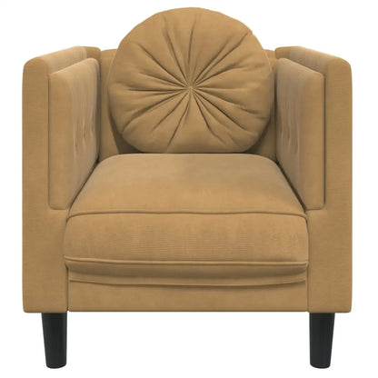 vidaXL Sofa Chair with Cushion Brown Faux Suede Leather - Furniture > Sofas