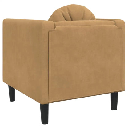 vidaXL Sofa Chair with Cushion Brown Faux Suede Leather - Furniture > Sofas