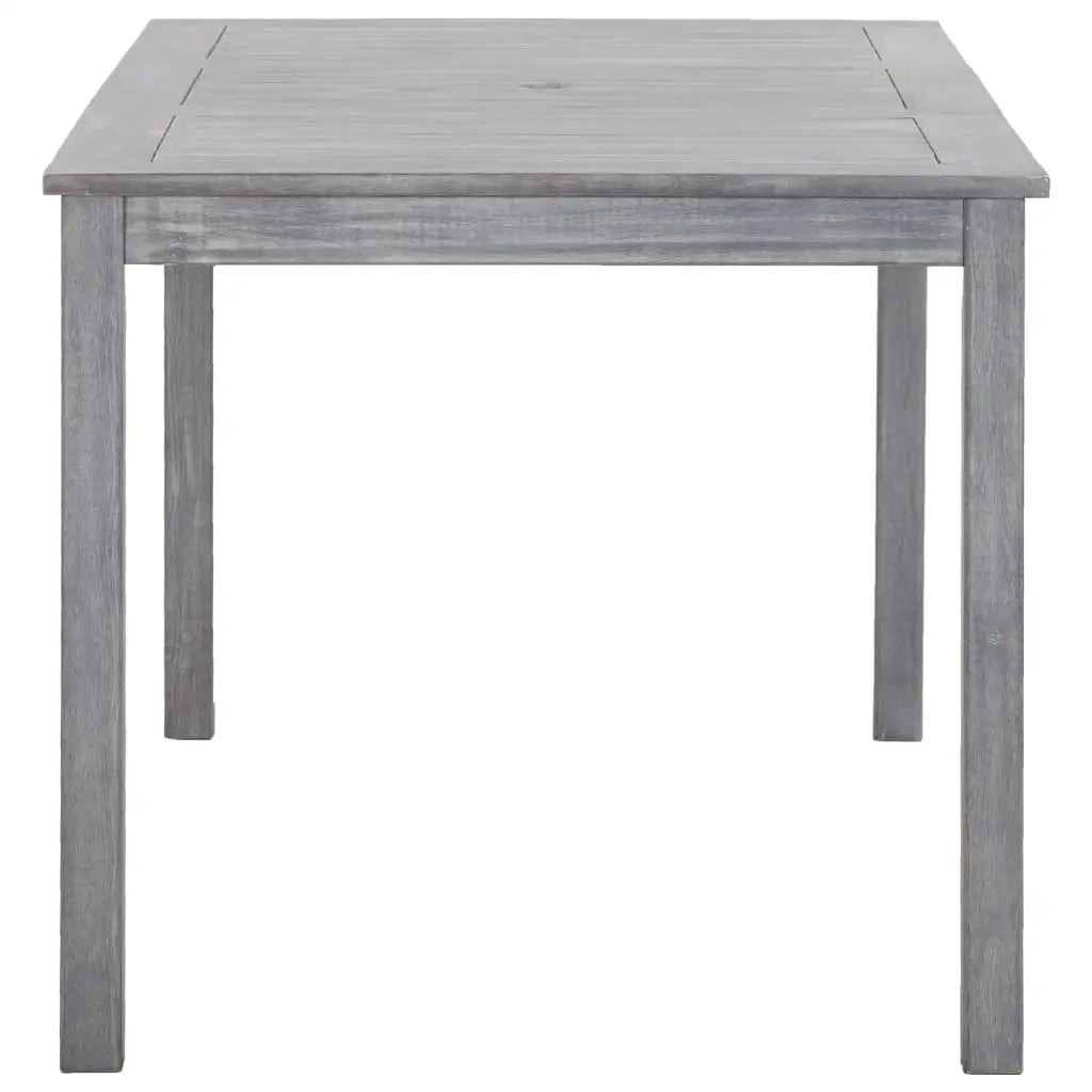 vidaXL Solid Acacia Wood Outdoor Dining Set 5/7/9 Piece Garden Brown/Gray - Gray / 5 piece - Outdoor Dining Set