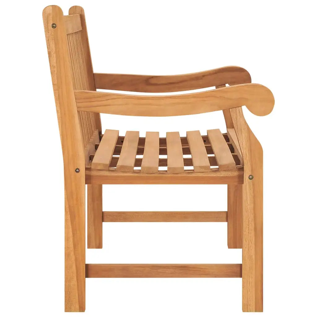 vidaXL Solid Teak Wood Garden Bench with Multi Colors Cushion Outdoor Lounge - Outdoor Bench