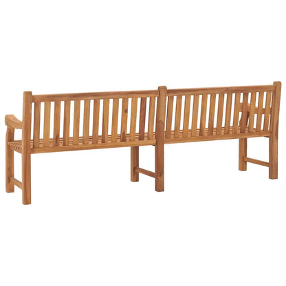 vidaXL Solid Teak Wood Garden Bench with Multi Colors Cushion Outdoor Lounge - Outdoor Bench