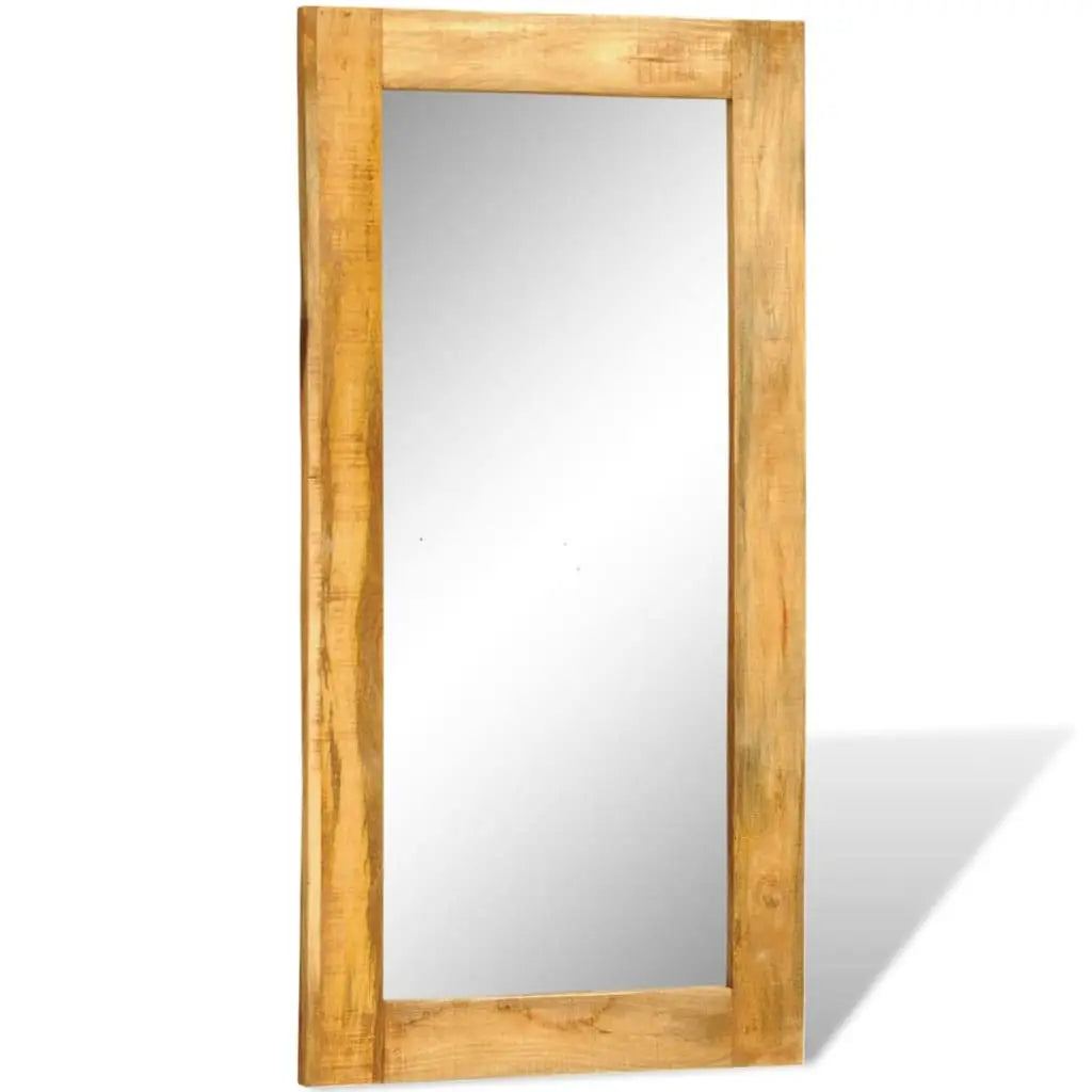 vidaXL Solid Wood Framed Rectangle Wall Mirror 47.2’’x23.6’’ - Home & Garden > Decor > Mirrors