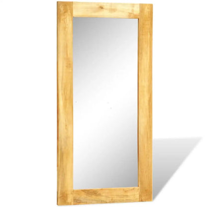 vidaXL Solid Wood Framed Rectangle Wall Mirror 47.2’’x23.6’’ - Home & Garden > Decor > Mirrors