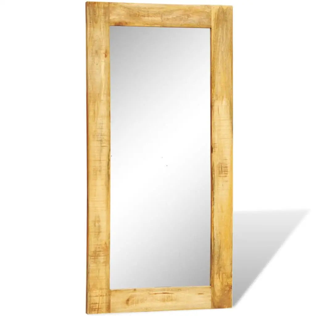 vidaXL Solid Wood Framed Rectangle Wall Mirror 47.2’’x23.6’’ - Home & Garden > Decor > Mirrors