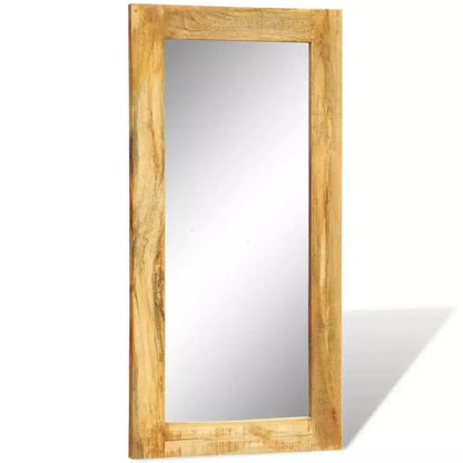 vidaXL Solid Wood Framed Rectangle Wall Mirror 47.2’’x23.6’’ - Home & Garden > Decor > Mirrors
