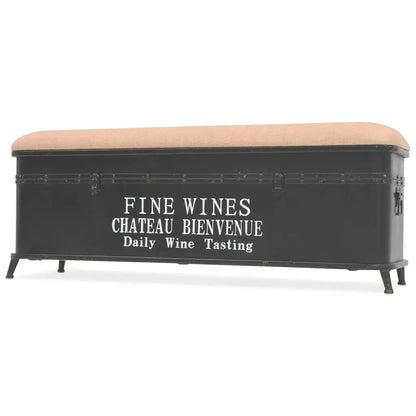 vidaXL Storage Bench with Cushion 40.6’’x11.8’’x15.7’’ - Furniture > Benches > Storage & Entryway Benches