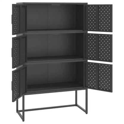 vidaXL Storage Cabinet Sideboard Cabinet for Entryway Bedroom Office Steel - Furniture > Cabinets & Storage > Storage
