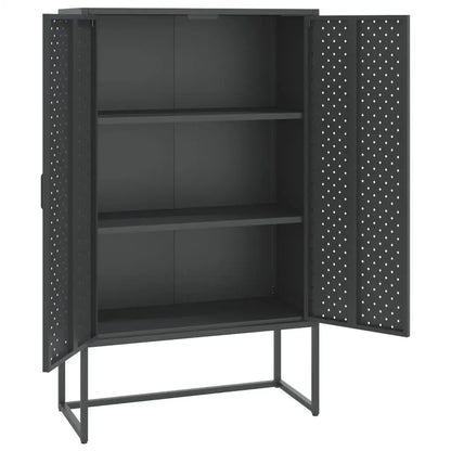 vidaXL Storage Cabinet Sideboard Cabinet for Entryway Bedroom Office Steel - Furniture > Cabinets & Storage > Storage