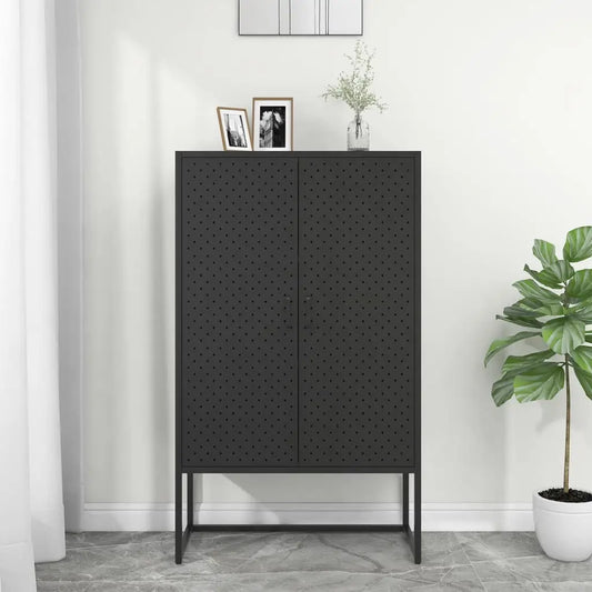 vidaXL Storage Cabinet Sideboard Cabinet for Entryway Bedroom Office Steel - Furniture > Cabinets & Storage > Storage