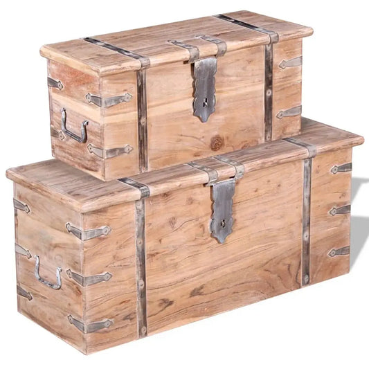 vidaXL Storage Chest Decorative Storage Box with Latch for Bedroom Solid Wood - Furniture > Cabinets & Storage >
