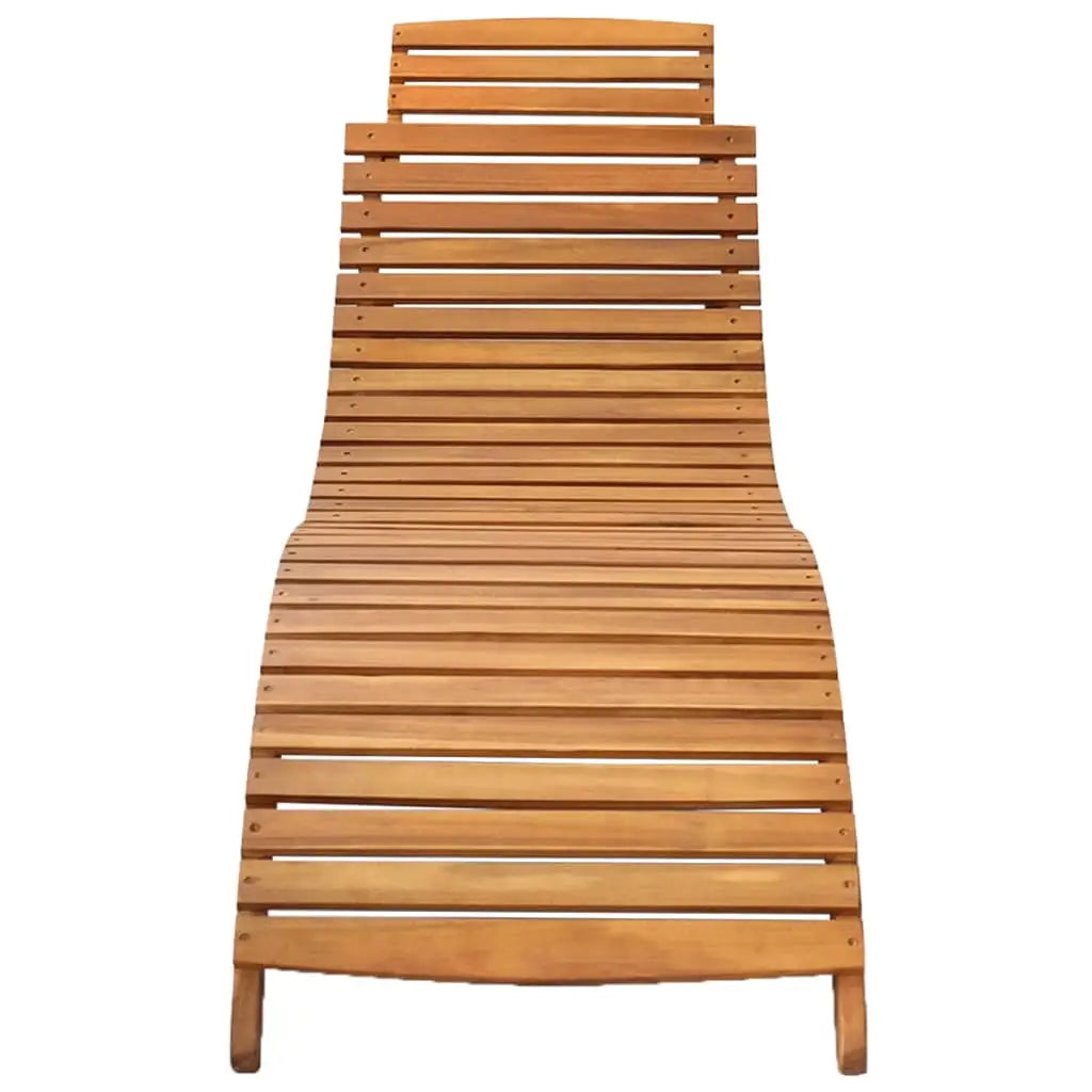 vidaXL Sun Loungers 2 pcs with Cushions Solid Acacia Wood - Sun Loungers