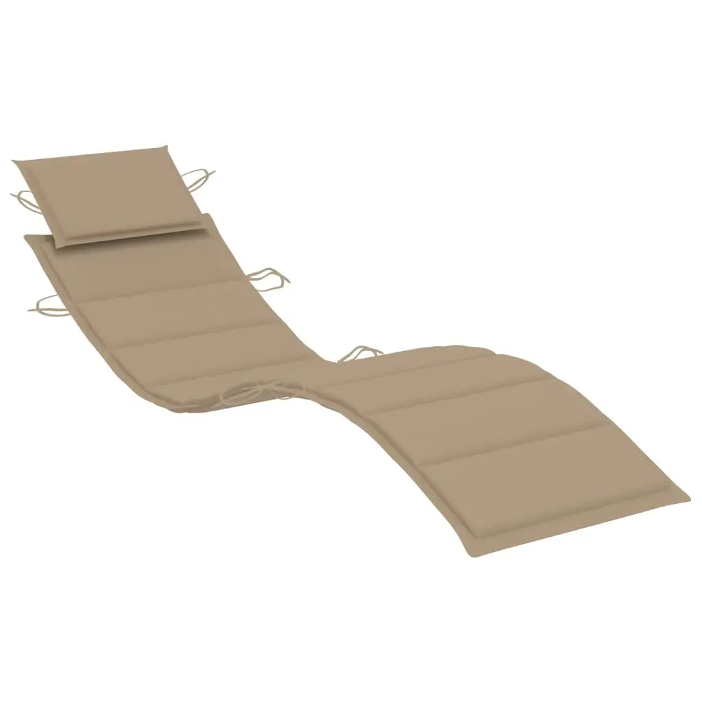 vidaXL Sun Loungers 2 pcs with Cushions Solid Acacia Wood - Sun Loungers