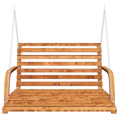 vidaXL Swing Bench Solid Wood Bent with Teak Finish 49.6’’x24.8’’x36.2’’ - Swing Bench