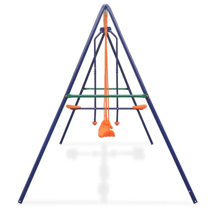 vidaXL Swing Set with 4 Seats Orange - Toys & Games > Outdoor Play Equipment > Swing Sets & Playsets