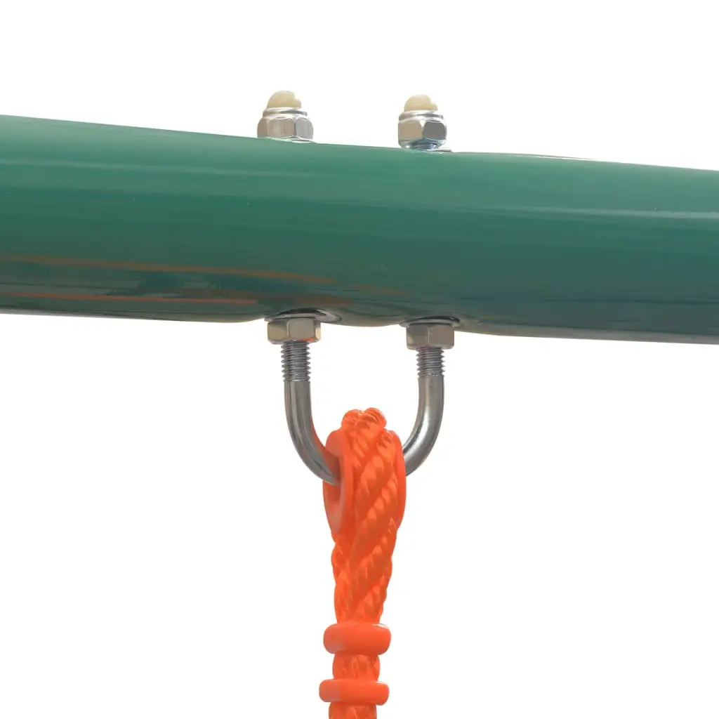 vidaXL Swing Set with 4 Seats Orange - Toys & Games > Outdoor Play Equipment > Swing Sets & Playsets