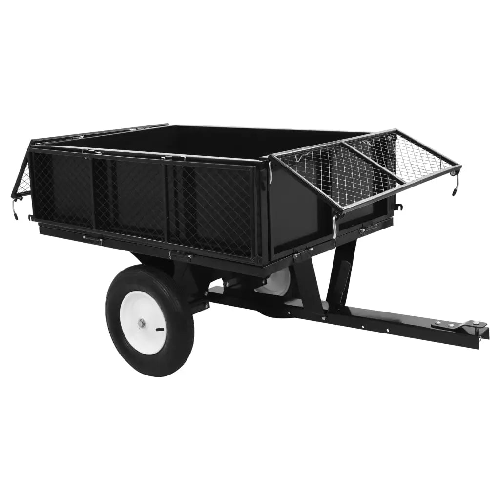 vidaXL Tipping Trailer for Lawn Mower 661.4 lb Load - Home & Garden > Lawn & Garden > Gardening > Gardening Accessories