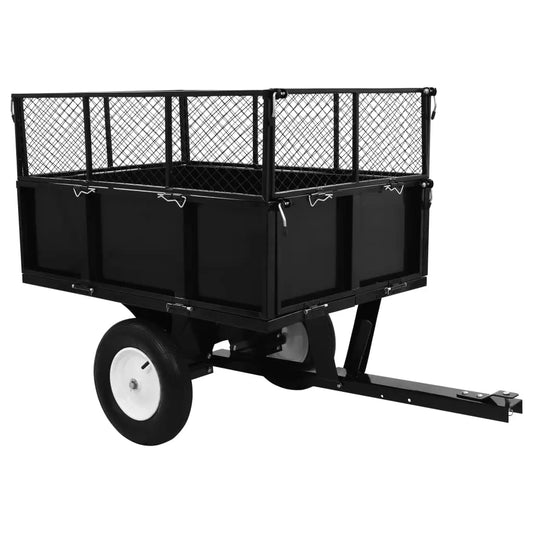 vidaXL Tipping Trailer for Lawn Mower 661.4 lb Load - Home & Garden > Lawn & Garden > Gardening > Gardening Accessories
