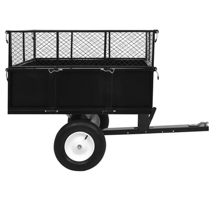 vidaXL Tipping Trailer for Lawn Mower 661.4 lb Load - Home & Garden > Lawn & Garden > Gardening > Gardening Accessories