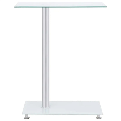 vidaXL U-Shaped Side Table Transparent 17.7’’x11.8’’x22.8’’ Tempered Glass - Furniture > Tables > Accent Tables > End