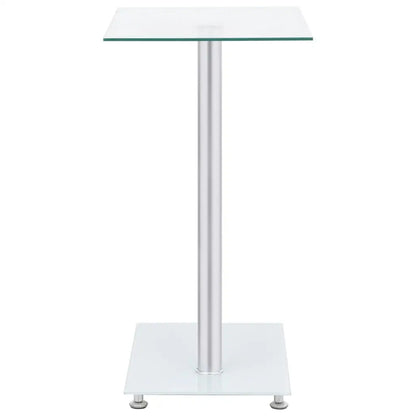 vidaXL U-Shaped Side Table Transparent 17.7’’x11.8’’x22.8’’ Tempered Glass - Furniture > Tables > Accent Tables > End
