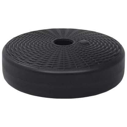 vidaXL Umbrella Base Sand/Water Filled 6.3 gal Black - Umbrella Base