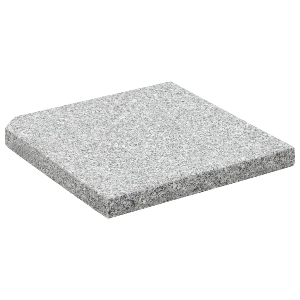 vidaXL Umbrella Weight Plate Granite 55.1 lb Square Gray - Umbrella Base