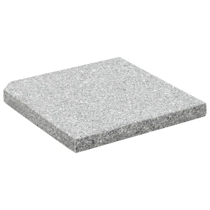 vidaXL Umbrella Weight Plate Granite 55.1 lb Square Gray - Umbrella Base