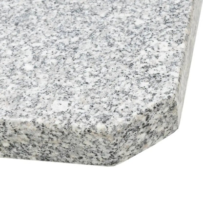 vidaXL Umbrella Weight Plate Granite 55.1 lb Square Gray - Umbrella Base