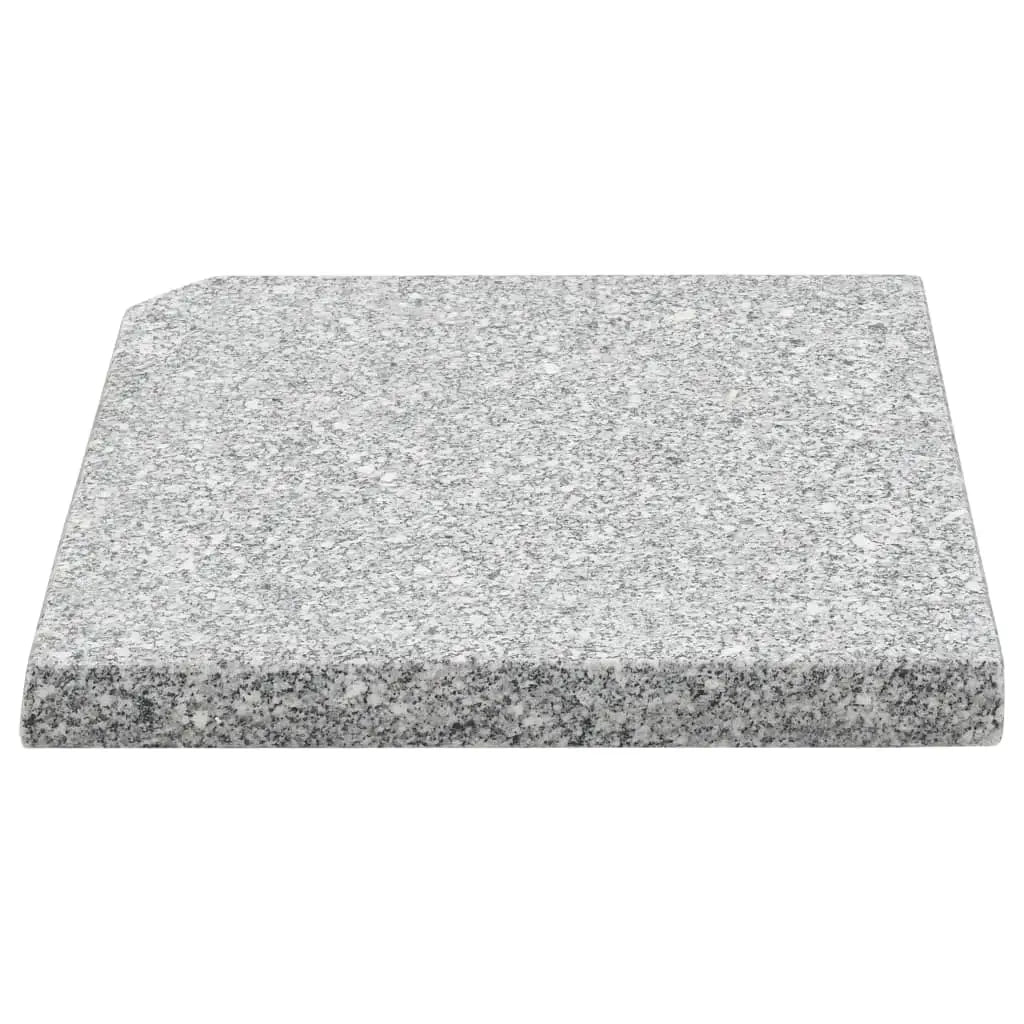 vidaXL Umbrella Weight Plate Granite 55.1 lb Square Gray - Umbrella Base
