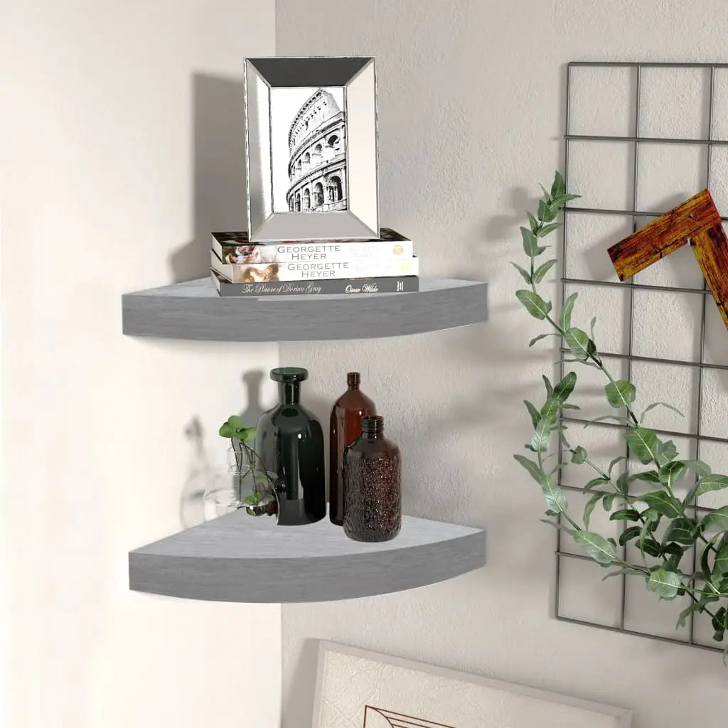 vidaXL Wall Corner Shelf Floating Corner Shelf Wall Mounted Display Shelf - Furniture > Shelving > Wall Shelves & Ledges