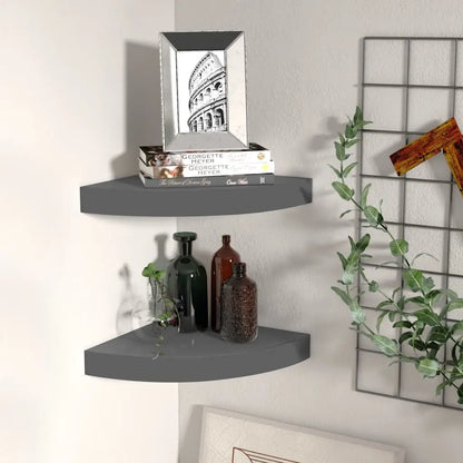 vidaXL Wall Corner Shelf Floating Corner Shelf Wall Mounted Display Shelf - Furniture > Shelving > Wall Shelves & Ledges