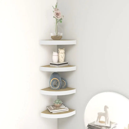 vidaXL Wall Corner Shelf Floating Corner Shelf Wall Mounted Display Shelf - Furniture > Shelving > Wall Shelves & Ledges