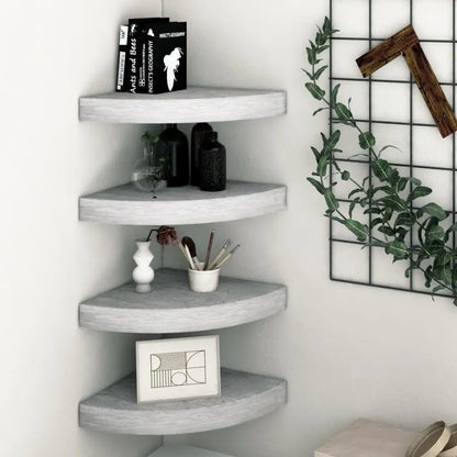 vidaXL Wall Corner Shelf Floating Corner Shelf Wall Mounted Display Shelf - Furniture > Shelving > Wall Shelves & Ledges