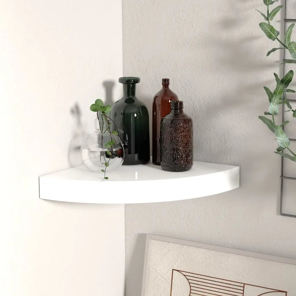 vidaXL Wall Corner Shelf Floating Corner Shelf Wall Mounted Display Shelf - Furniture > Shelving > Wall Shelves & Ledges