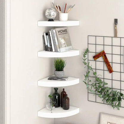 vidaXL Wall Corner Shelf Floating Corner Shelf Wall Mounted Display Shelf - Furniture > Shelving > Wall Shelves & Ledges