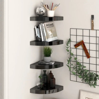 vidaXL Wall Corner Shelf Floating Corner Shelf Wall Mounted Display Shelf - Furniture > Shelving > Wall Shelves & Ledges